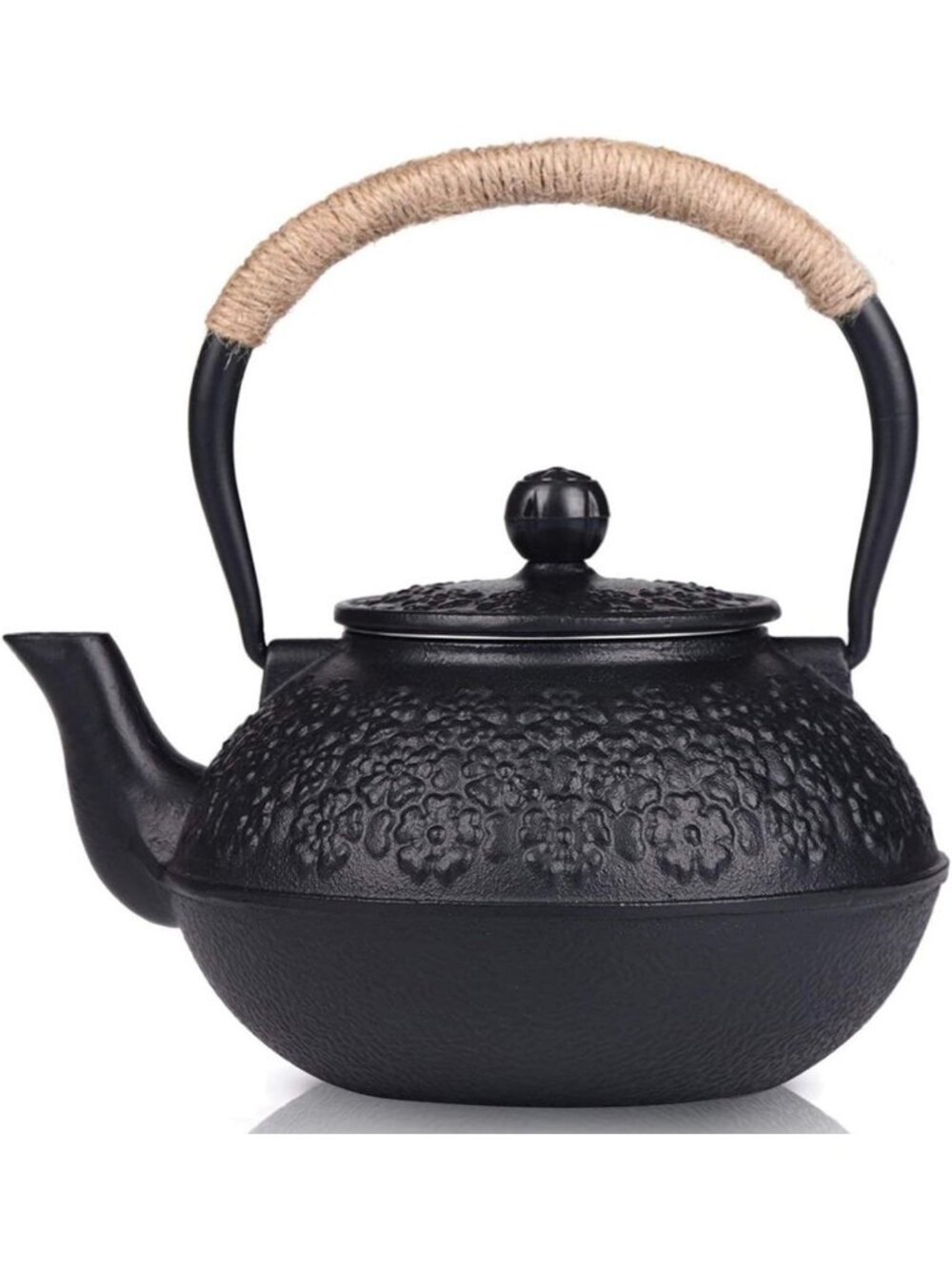 Elegant Cast Iron Tea Pot with Infuser, 40oz Japanese Tetsubin for Loose Leaf